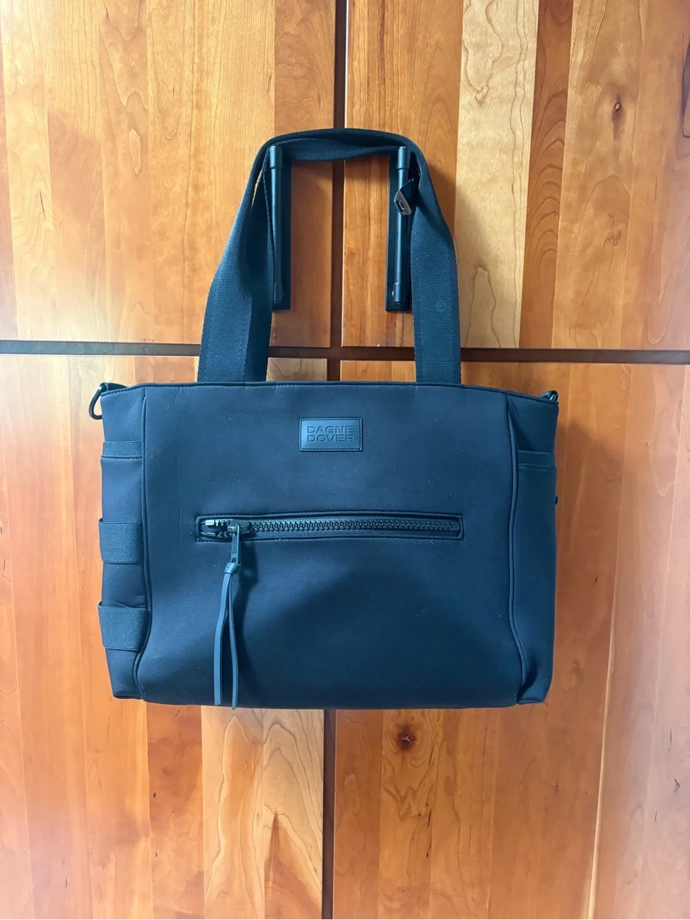 Dagne Dover Wade Neoprene Diaper Tote Bag Black Baby Travel Work Bag